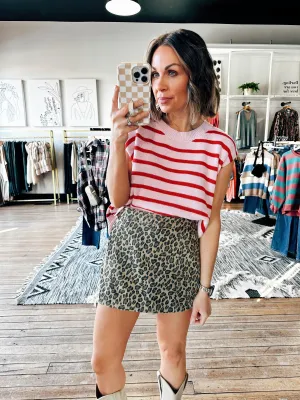 City Zen Cap Sleeve Striped Sweater - 2 Colors
