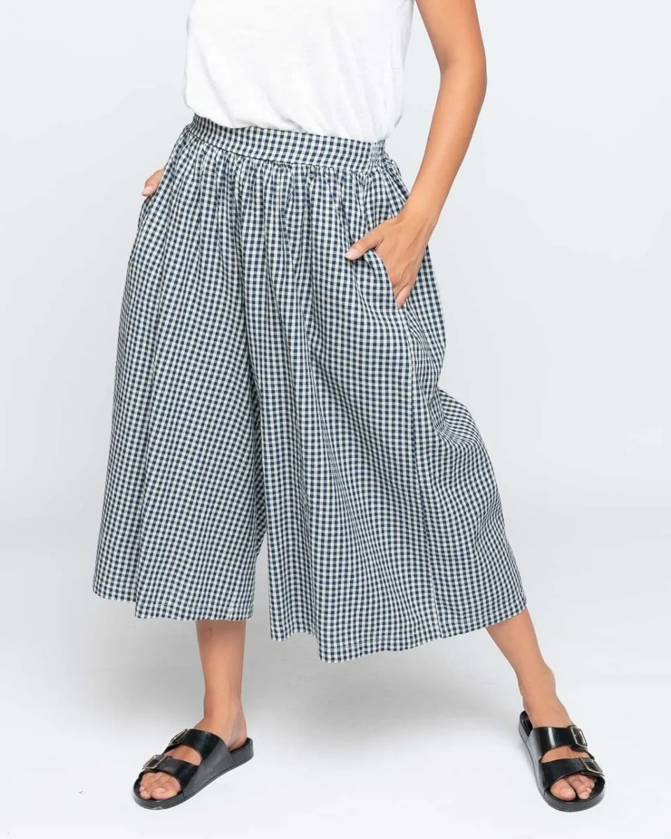 Cotton Elastic Waist Capri