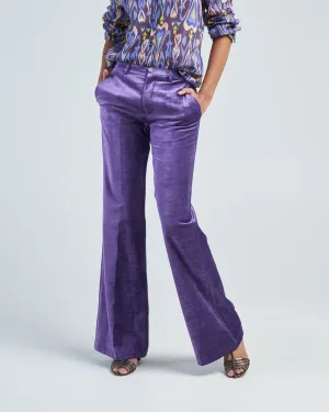 cotton velvet palazzo pants