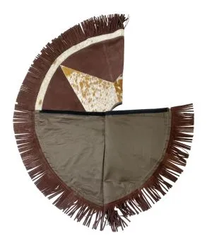 Cowhide Leather Christmas Tree Skirt - Western Star