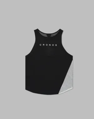 CRONOS WOMEN MESH TANKTOP【BLACK】