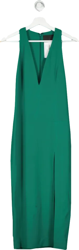Cushnie Green High Slit Midi Dress UK XS/S
