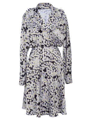 Daisy-print Midi Dress