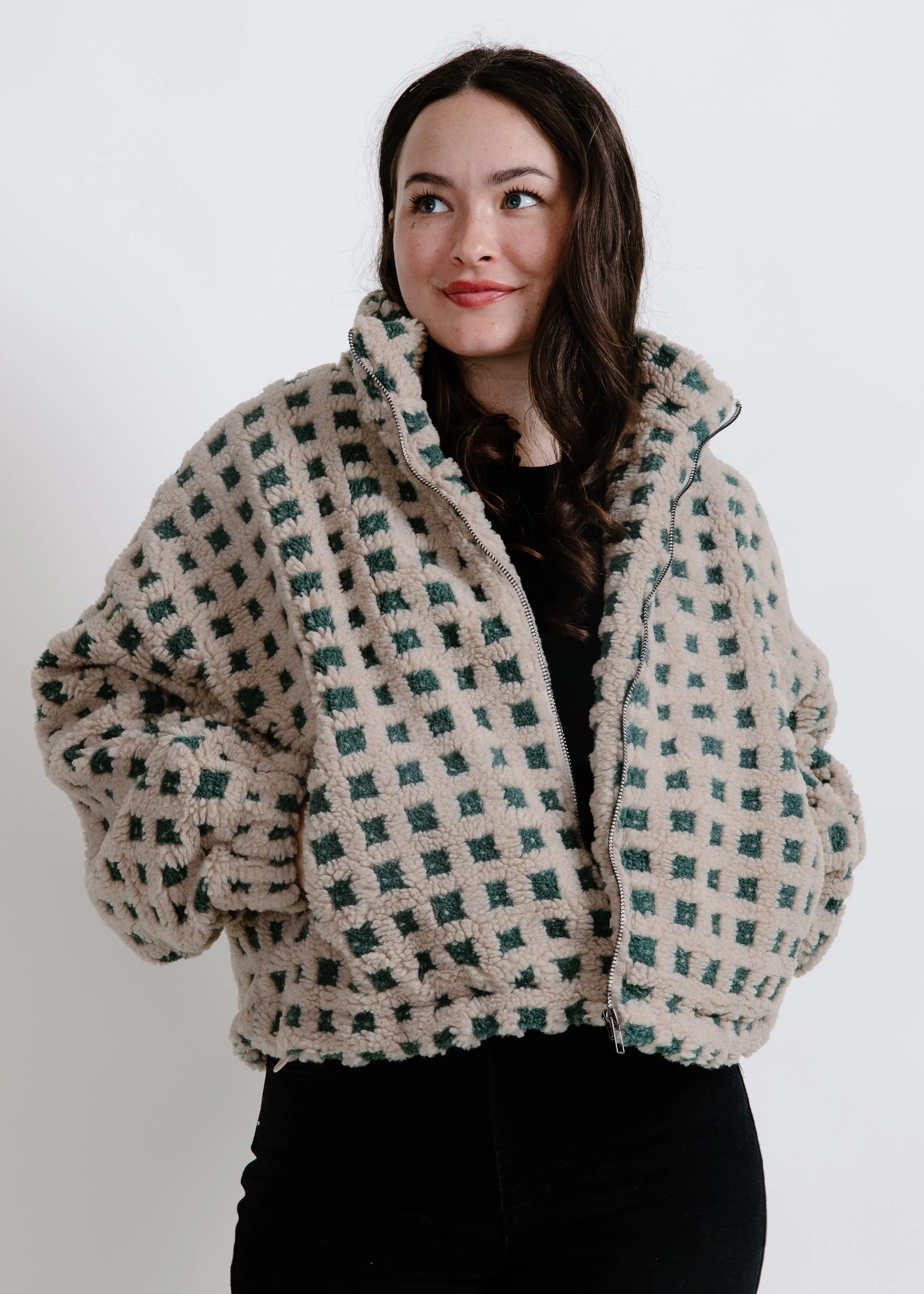 Danni Sherpa Jacket - Taupe
