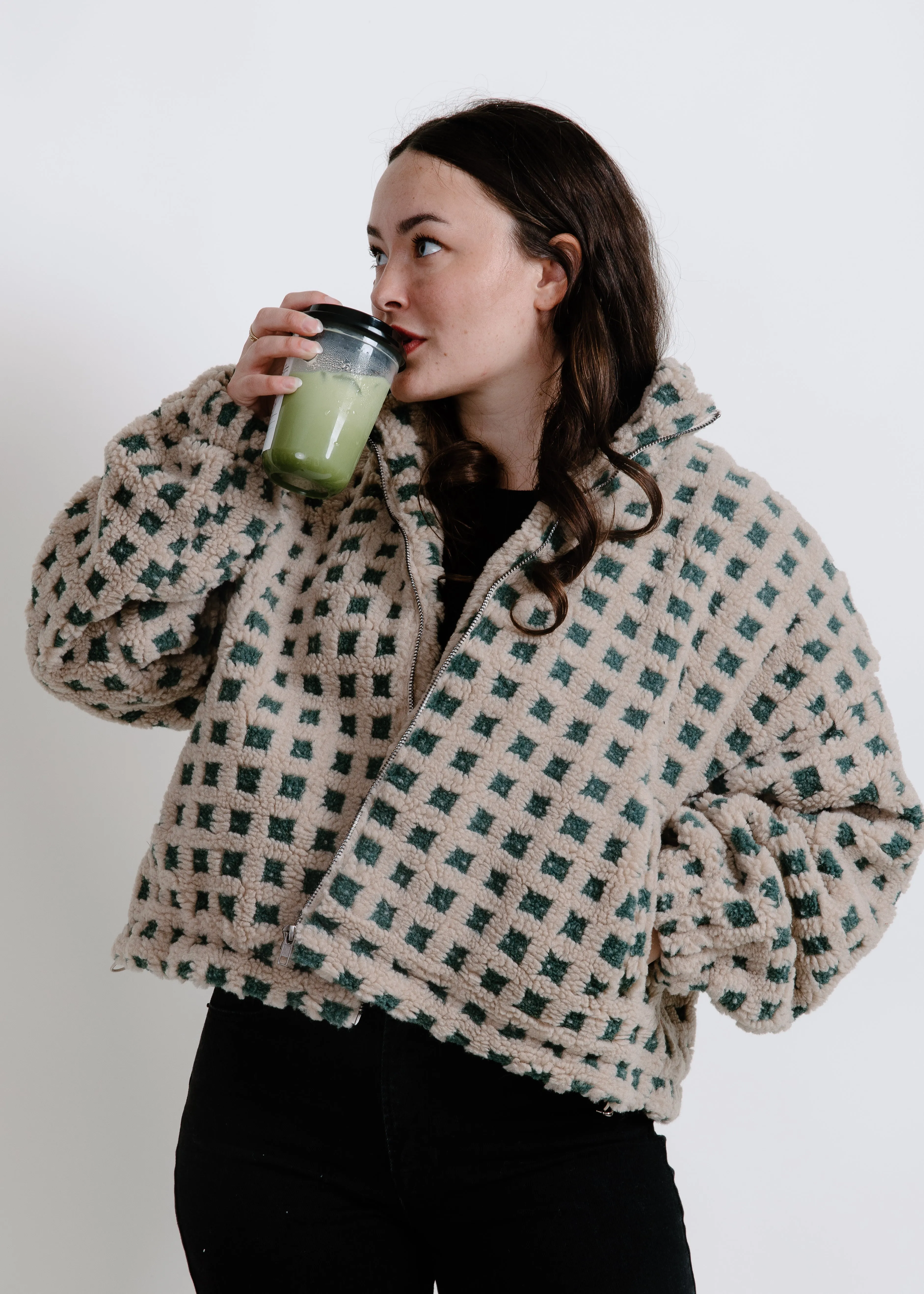 Danni Sherpa Jacket - Taupe