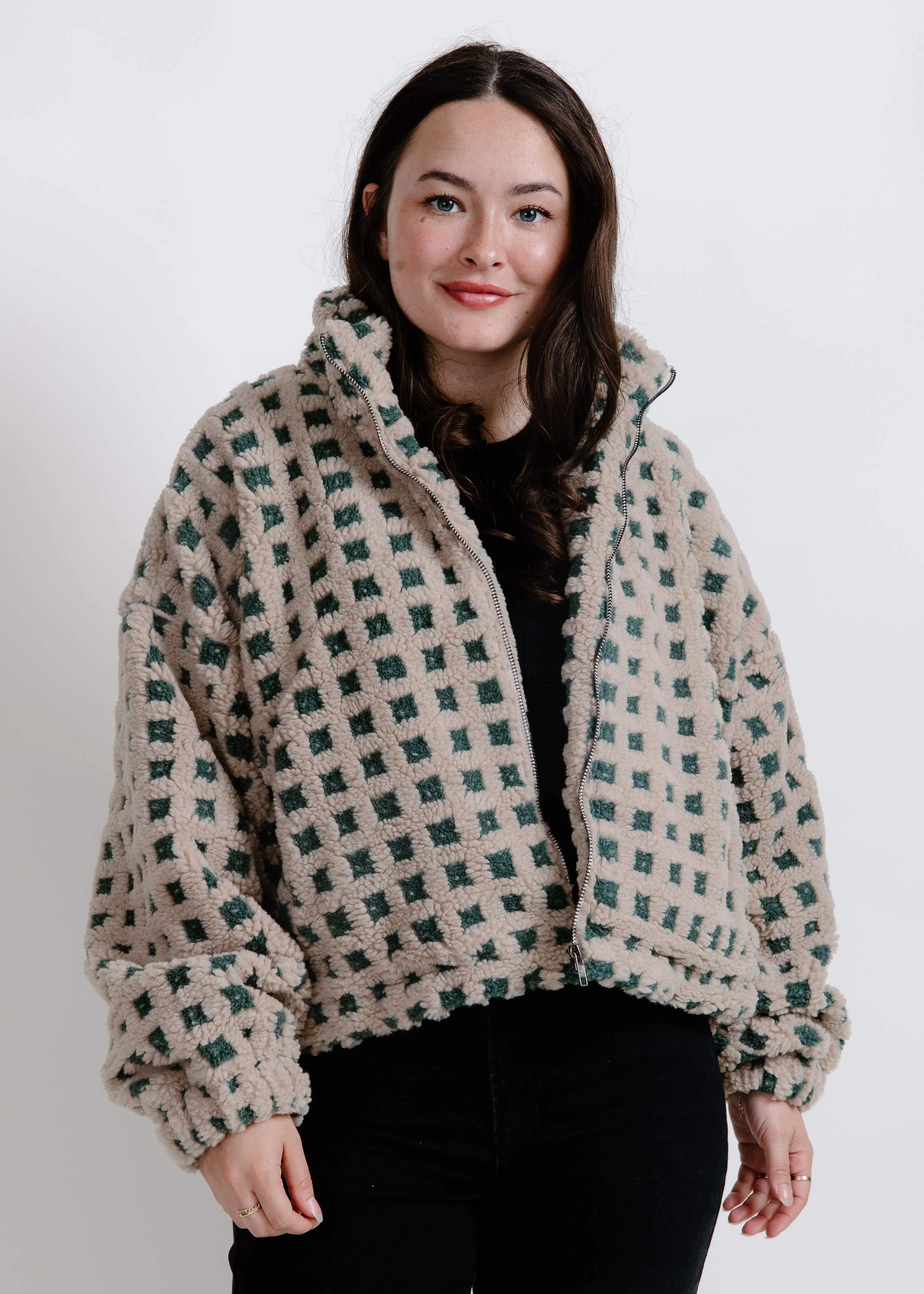 Danni Sherpa Jacket - Taupe