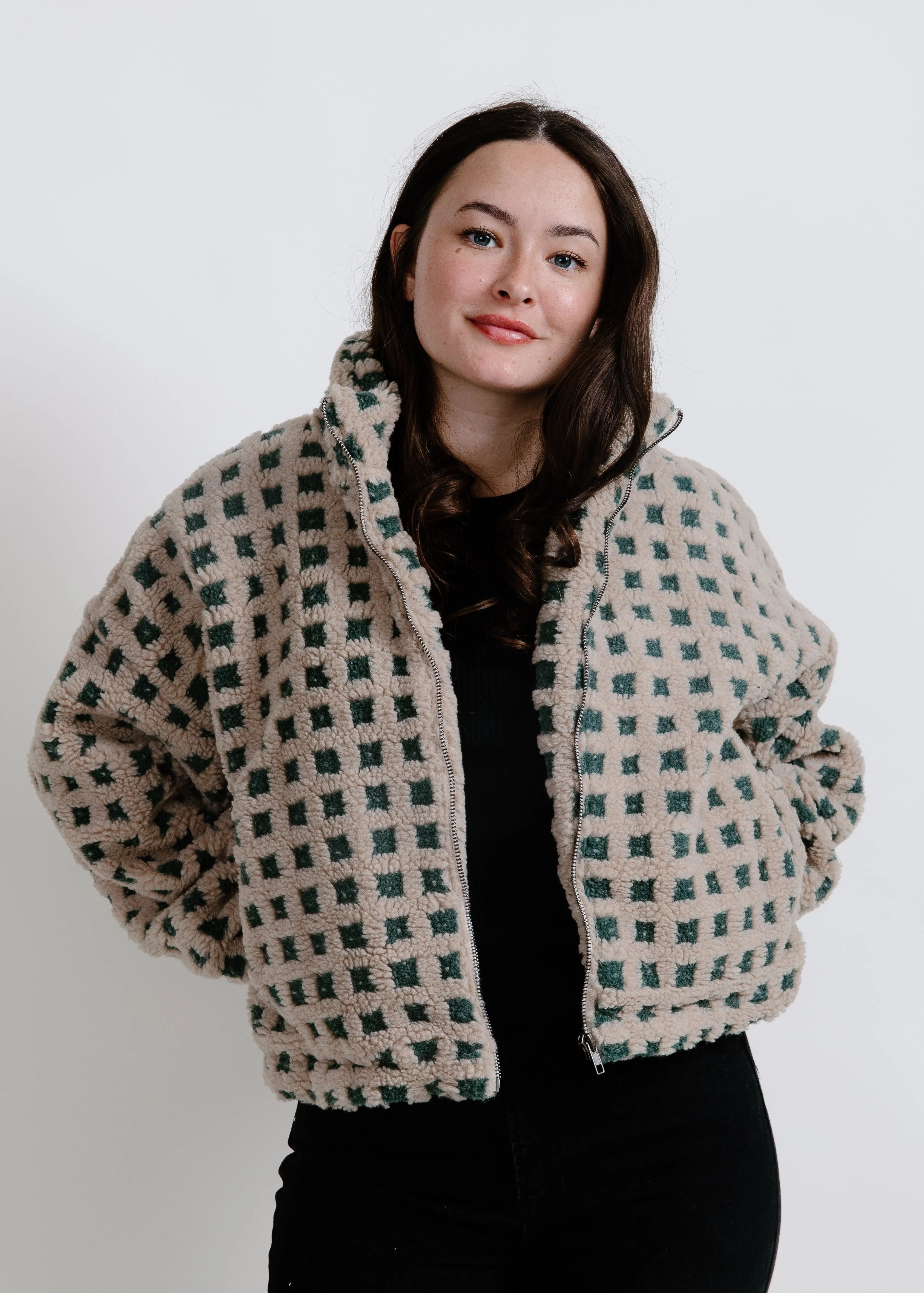 Danni Sherpa Jacket - Taupe
