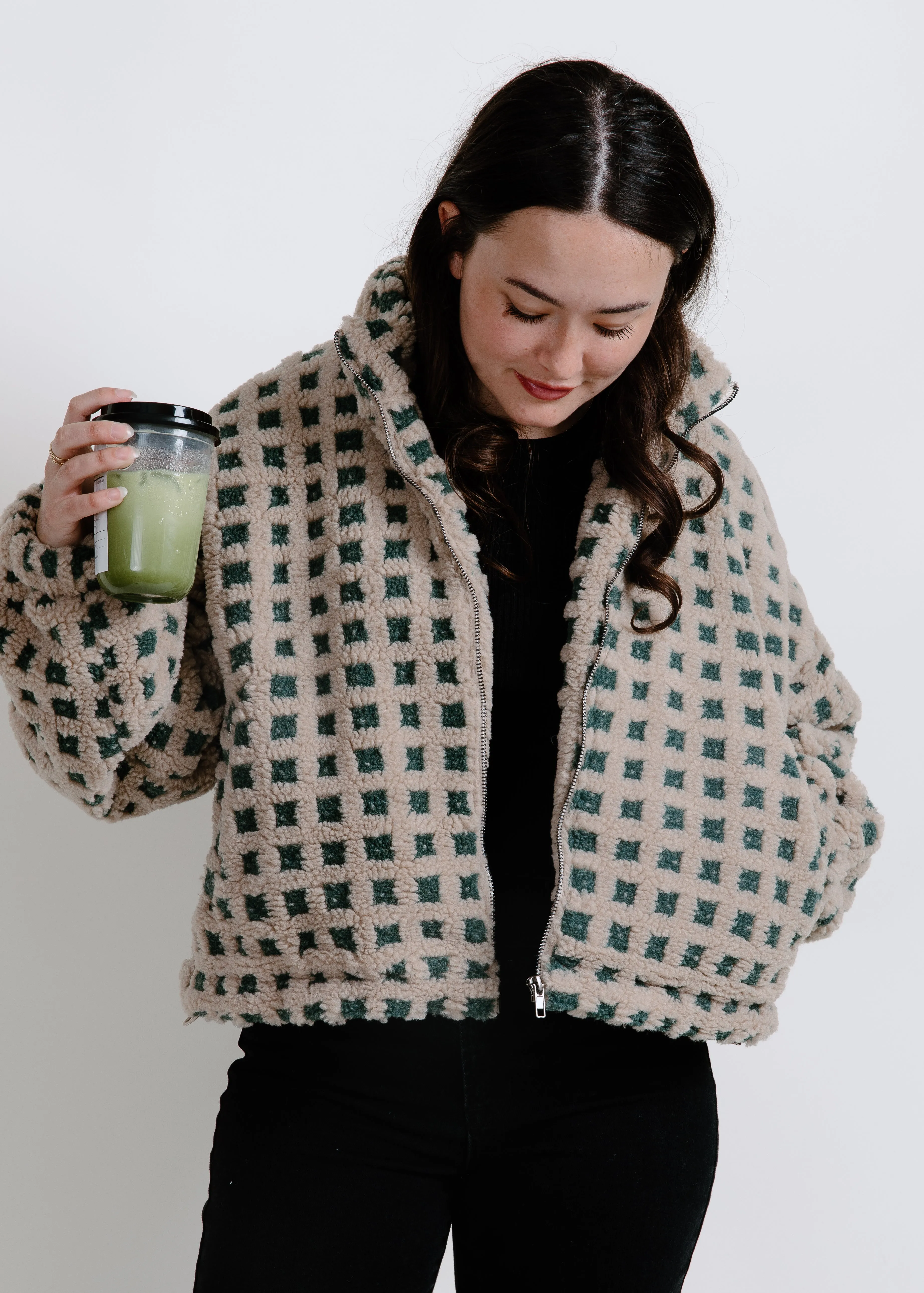 Danni Sherpa Jacket - Taupe