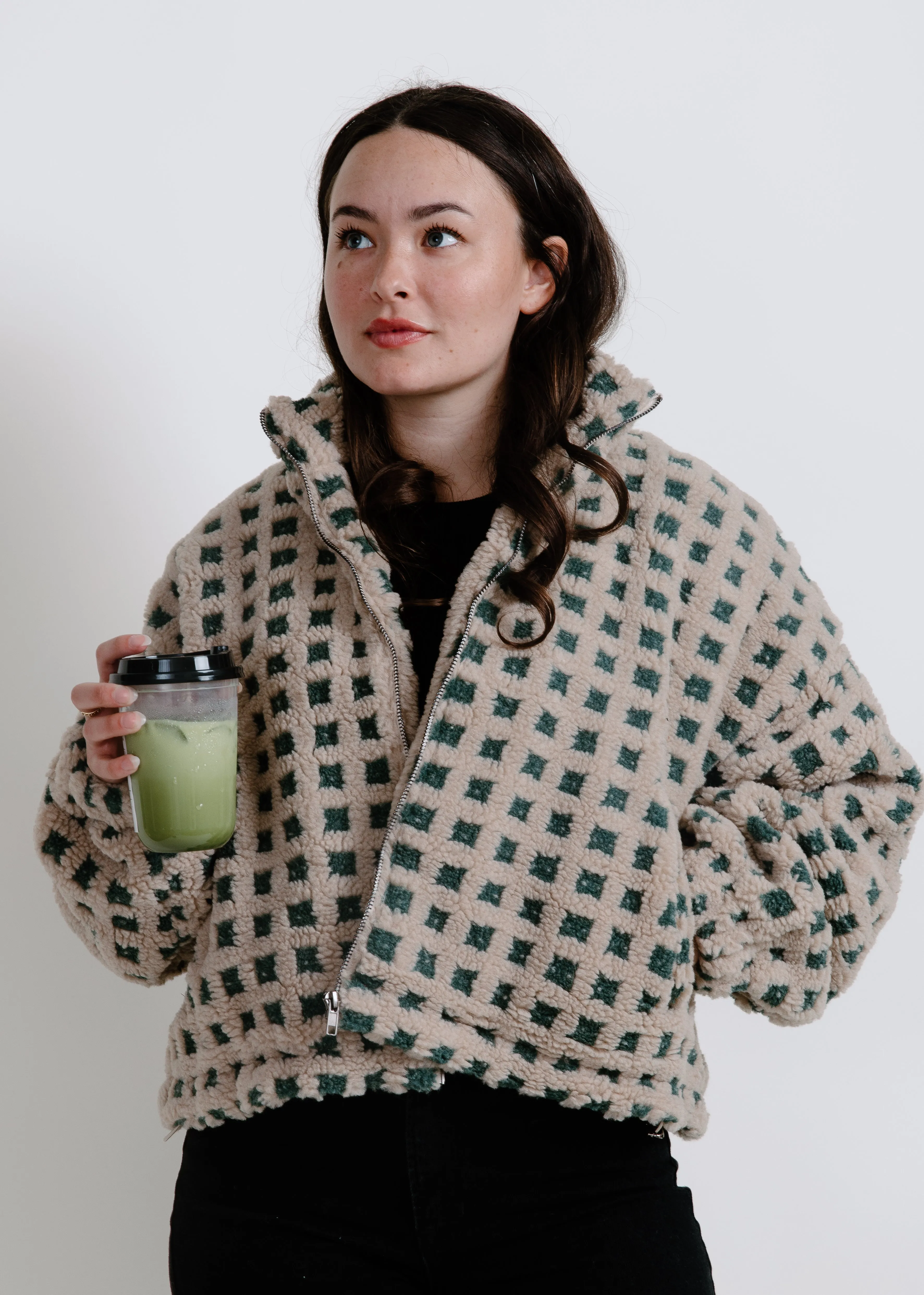 Danni Sherpa Jacket - Taupe