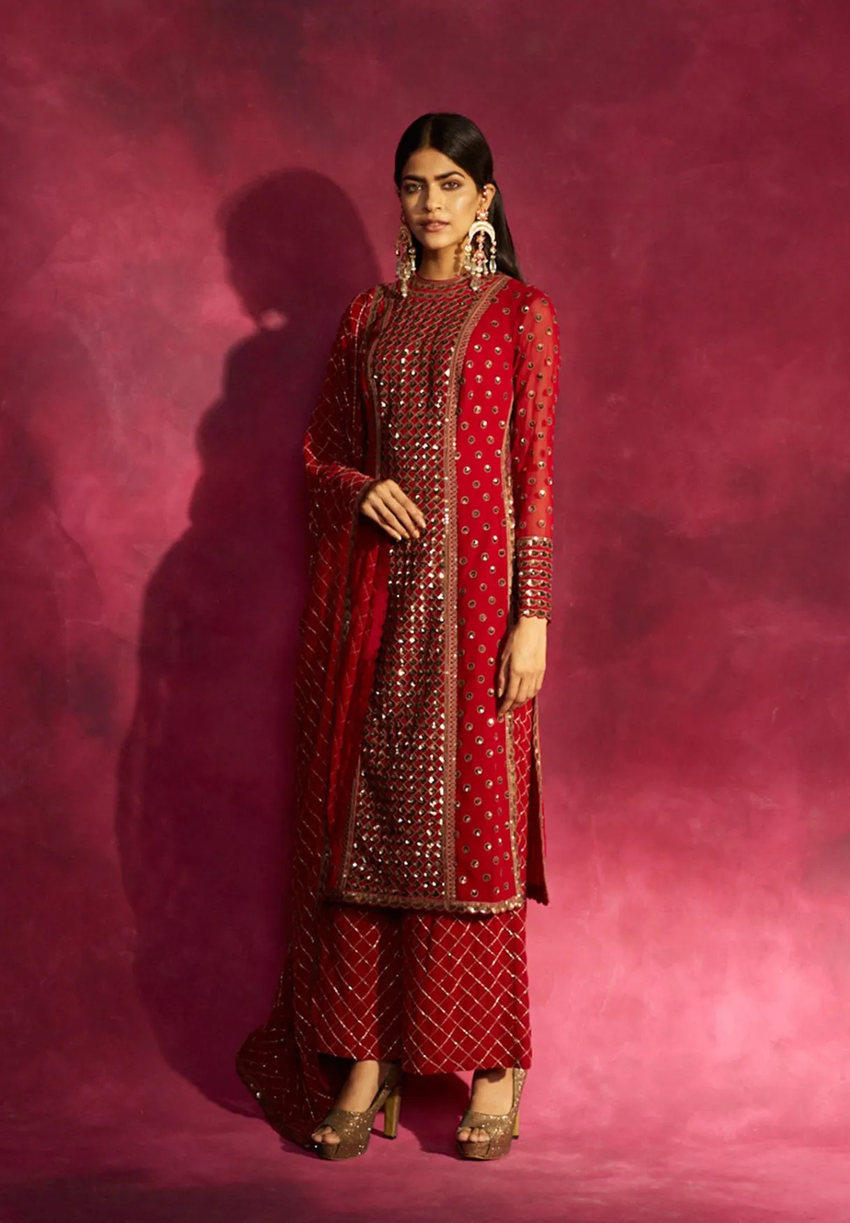 Deep Red Kurta Set