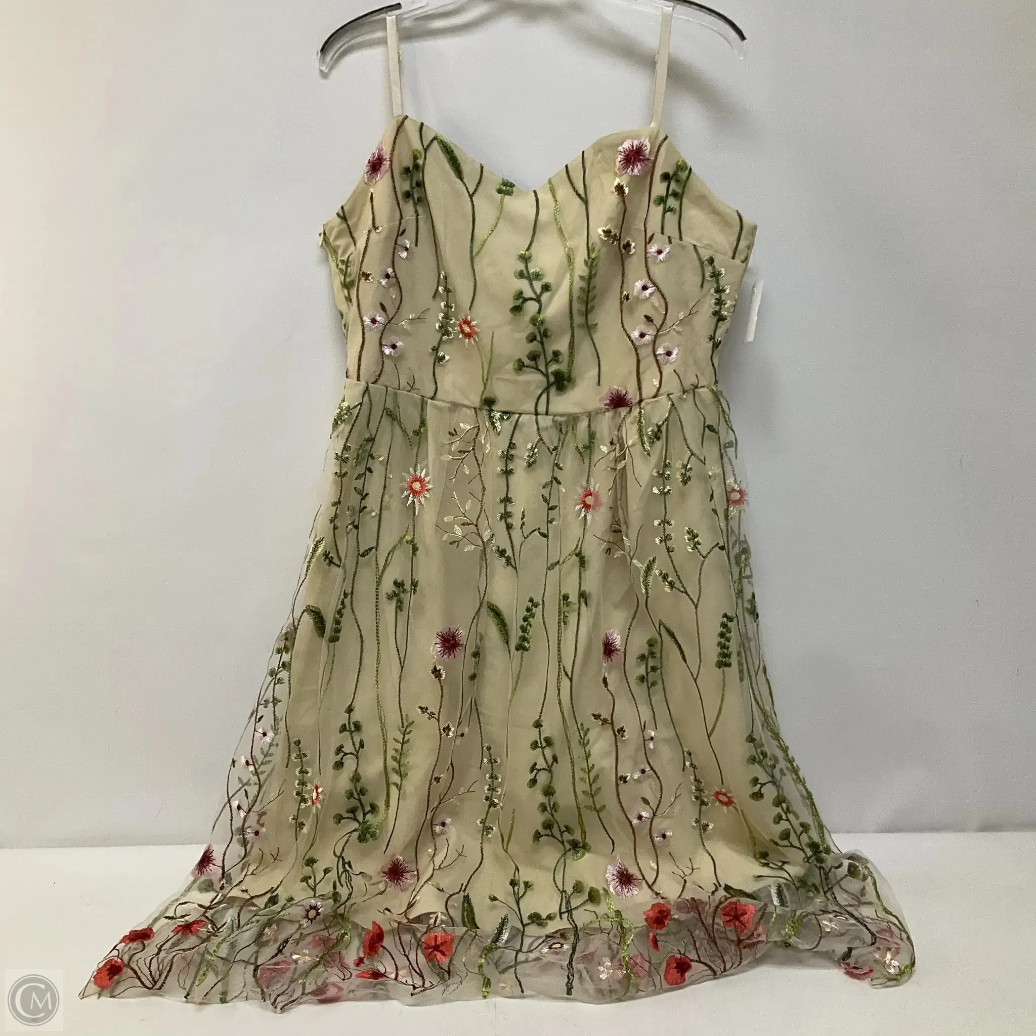 Dress Casual Midi By Cmf In Floral Print, Size: Xxl