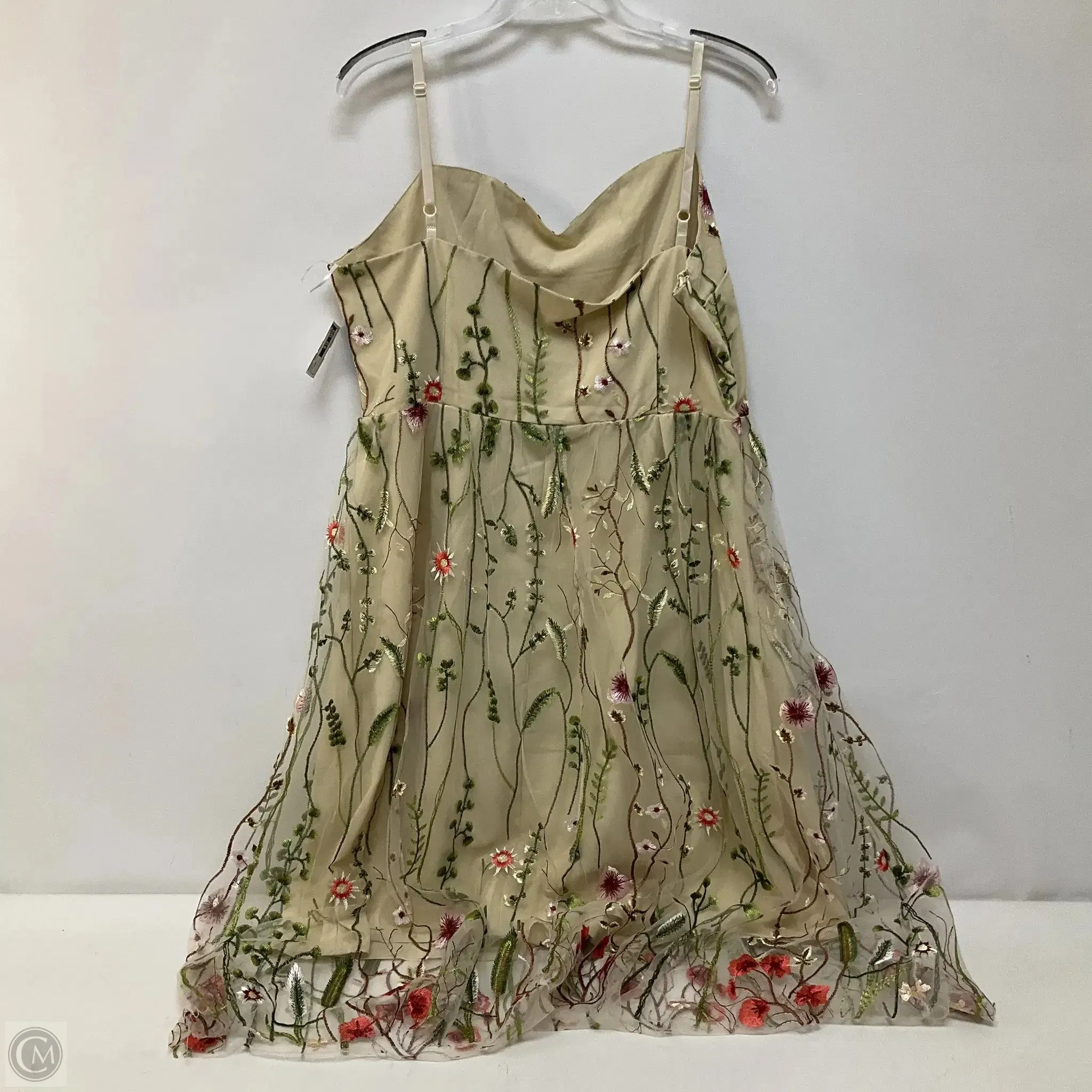 Dress Casual Midi By Cmf In Floral Print, Size: Xxl