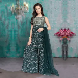 Elegance Blue Bloom Floral Palazzo