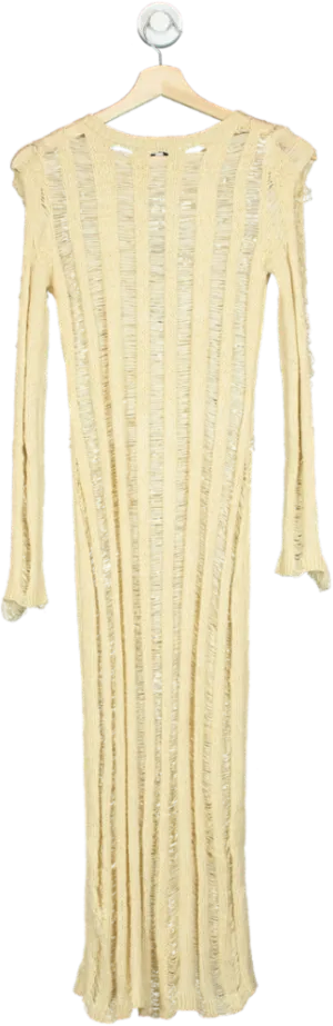 Fashion Nova Ivory Los Cabos Crochet Midi Dress XS