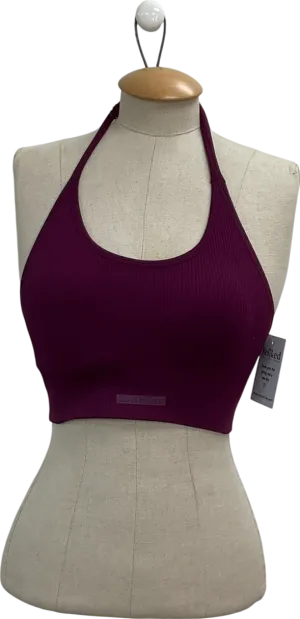 Fashion Nova Purple Halter Neck Crop Top UK XS
