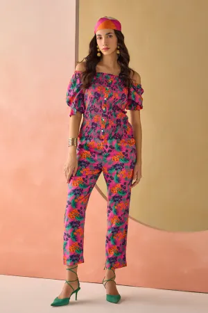 Floral Finesse Smocked Co-ord Set