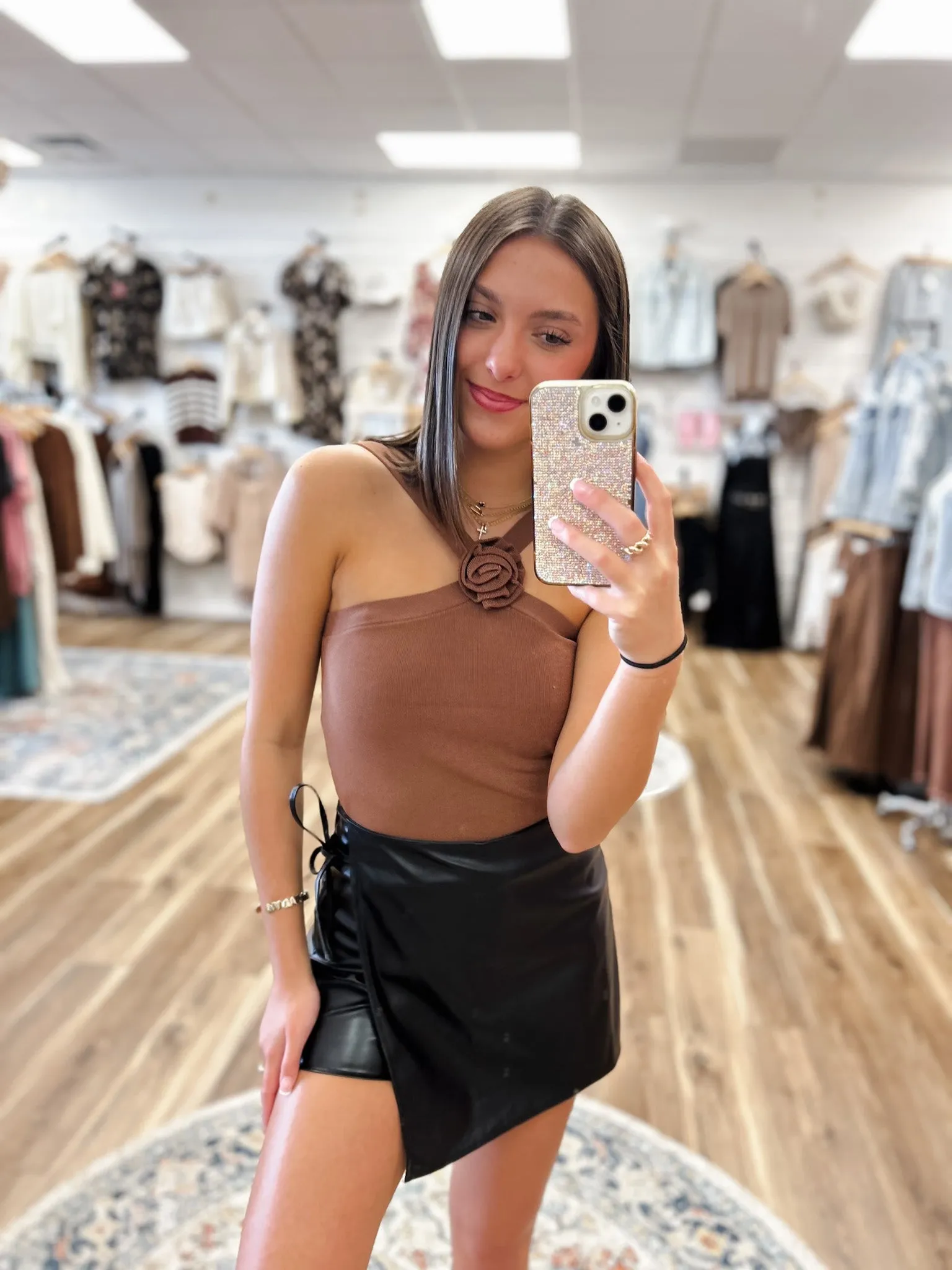 Flower Halter Neck Top