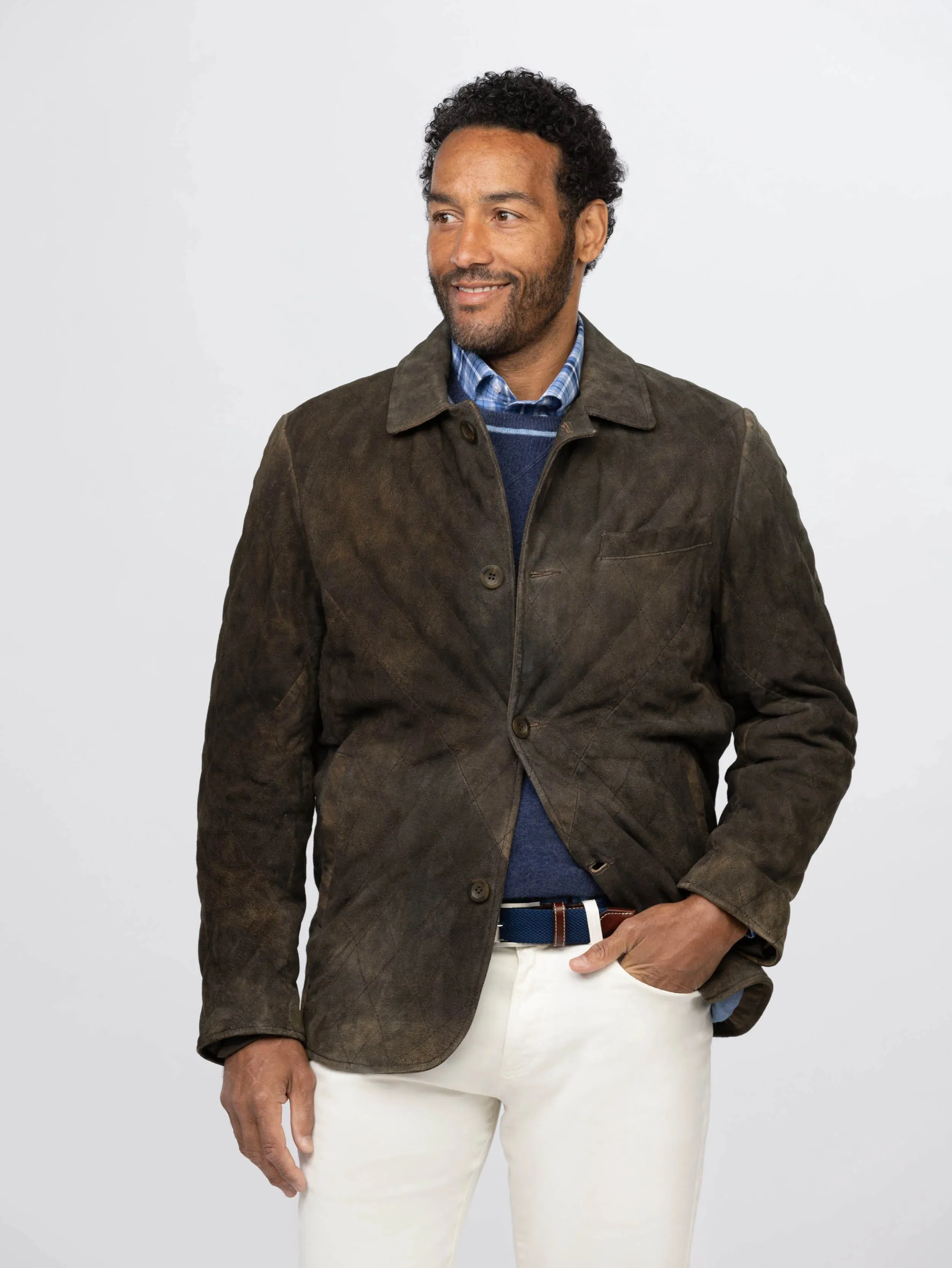 Foley Suede Field Coat - Antique