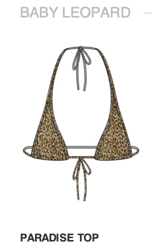 FRANKIES- PARADISE TOP- BABY LEOPARD