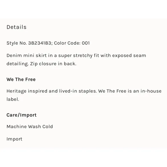 Free People | Modern Femme Denim Skirt