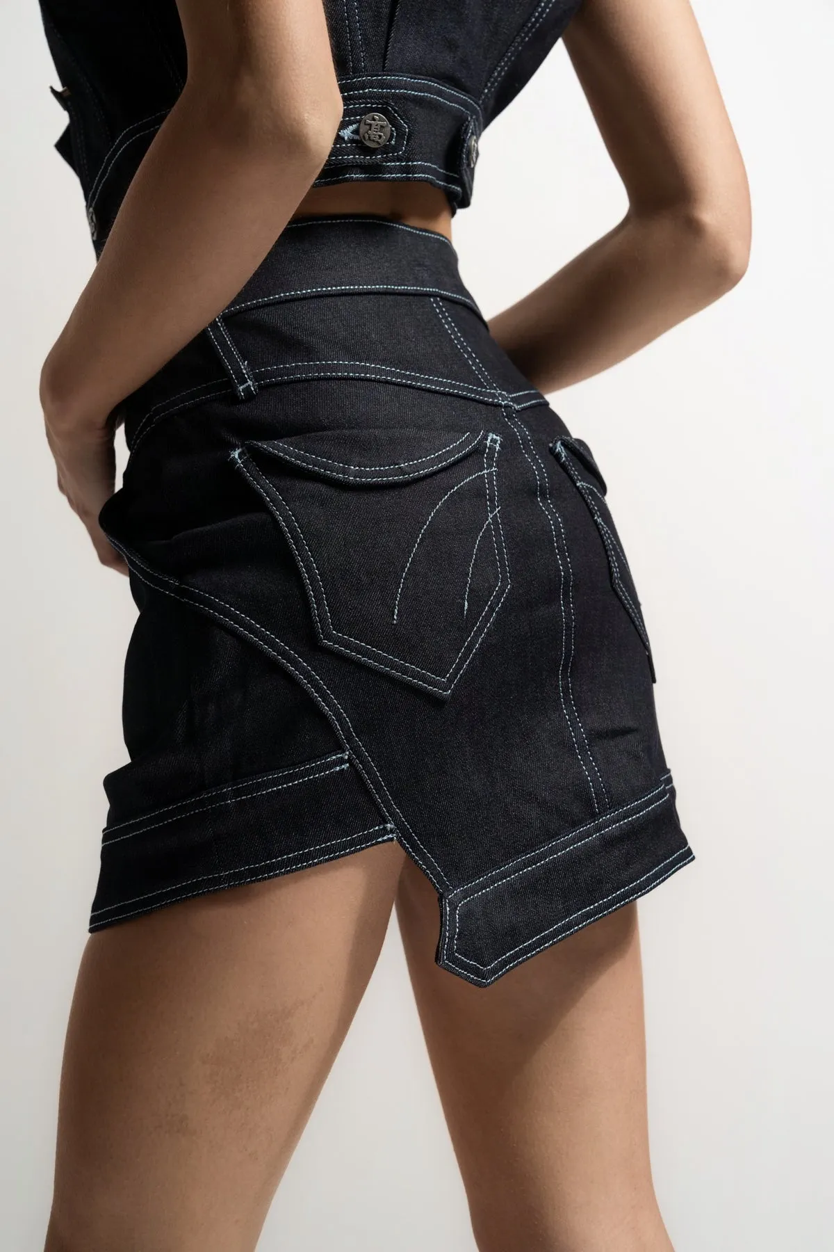 GAO | DENIM MINI SKIRT