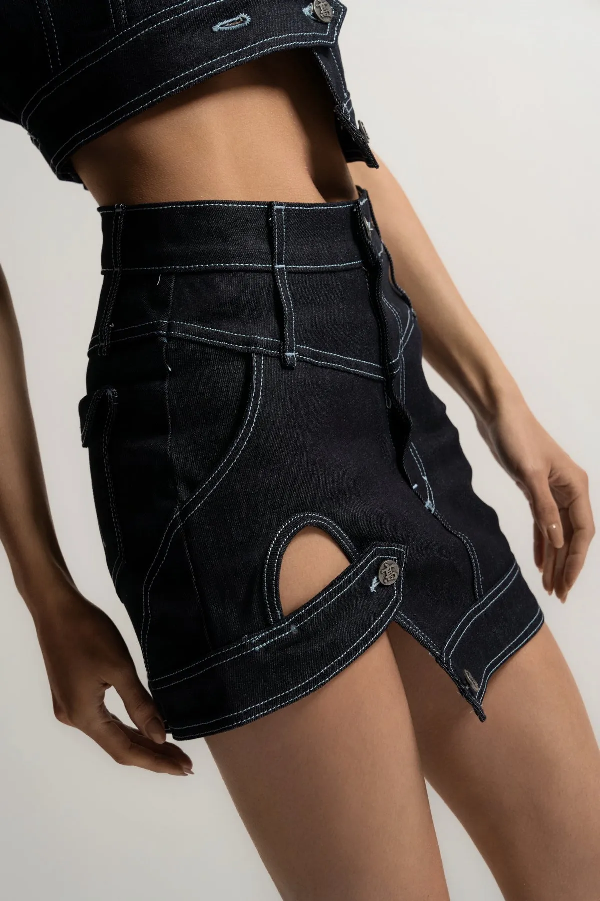 GAO | DENIM MINI SKIRT