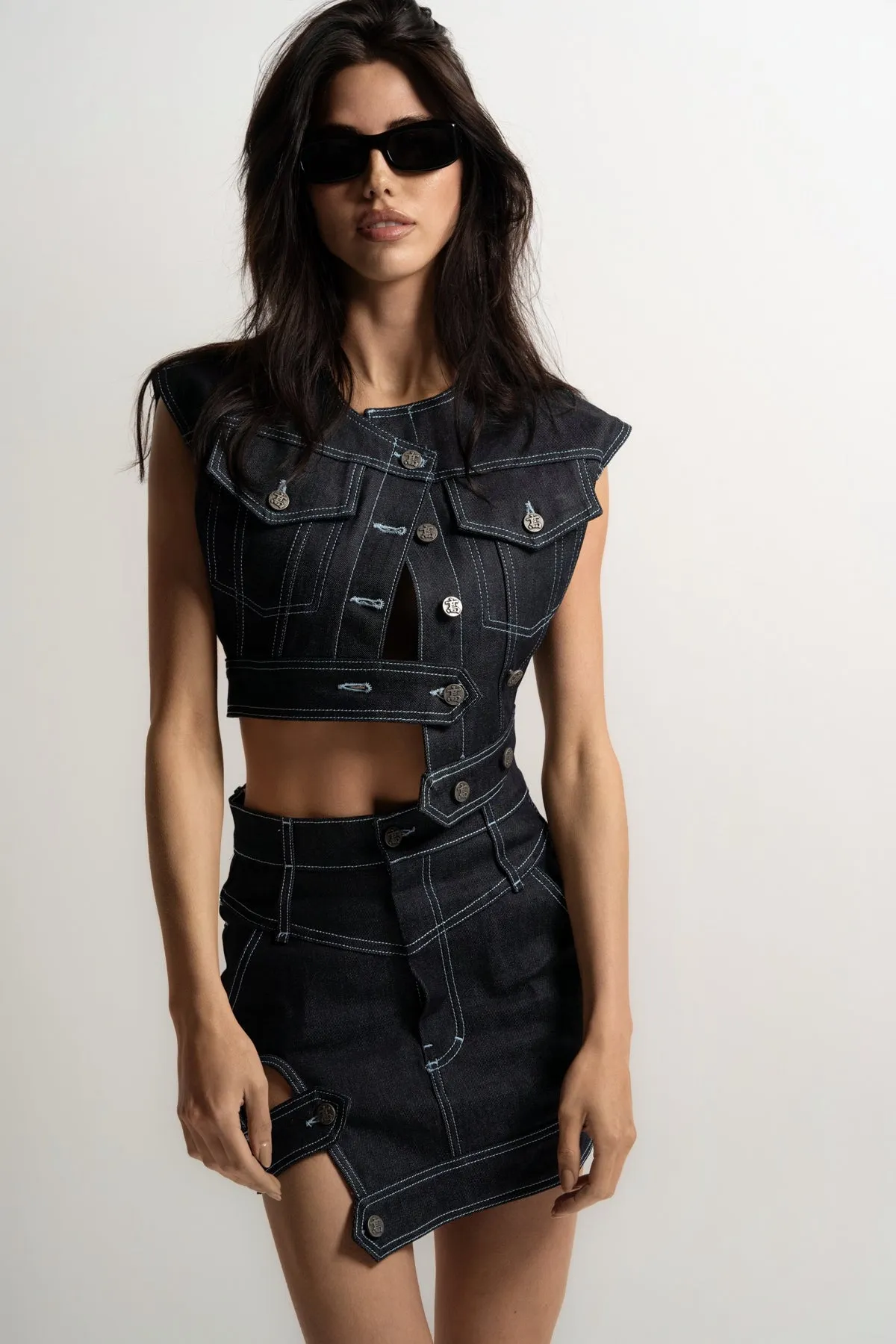 GAO | DENIM MINI SKIRT