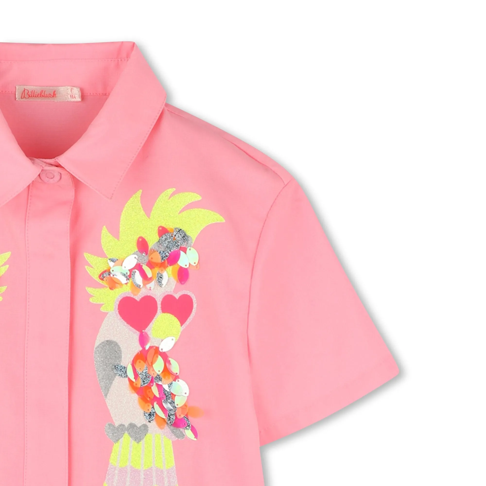 Girls Pink Parrot Dress