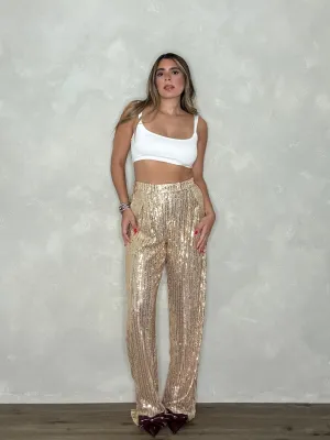 GOLD SEQUIN PANTS
