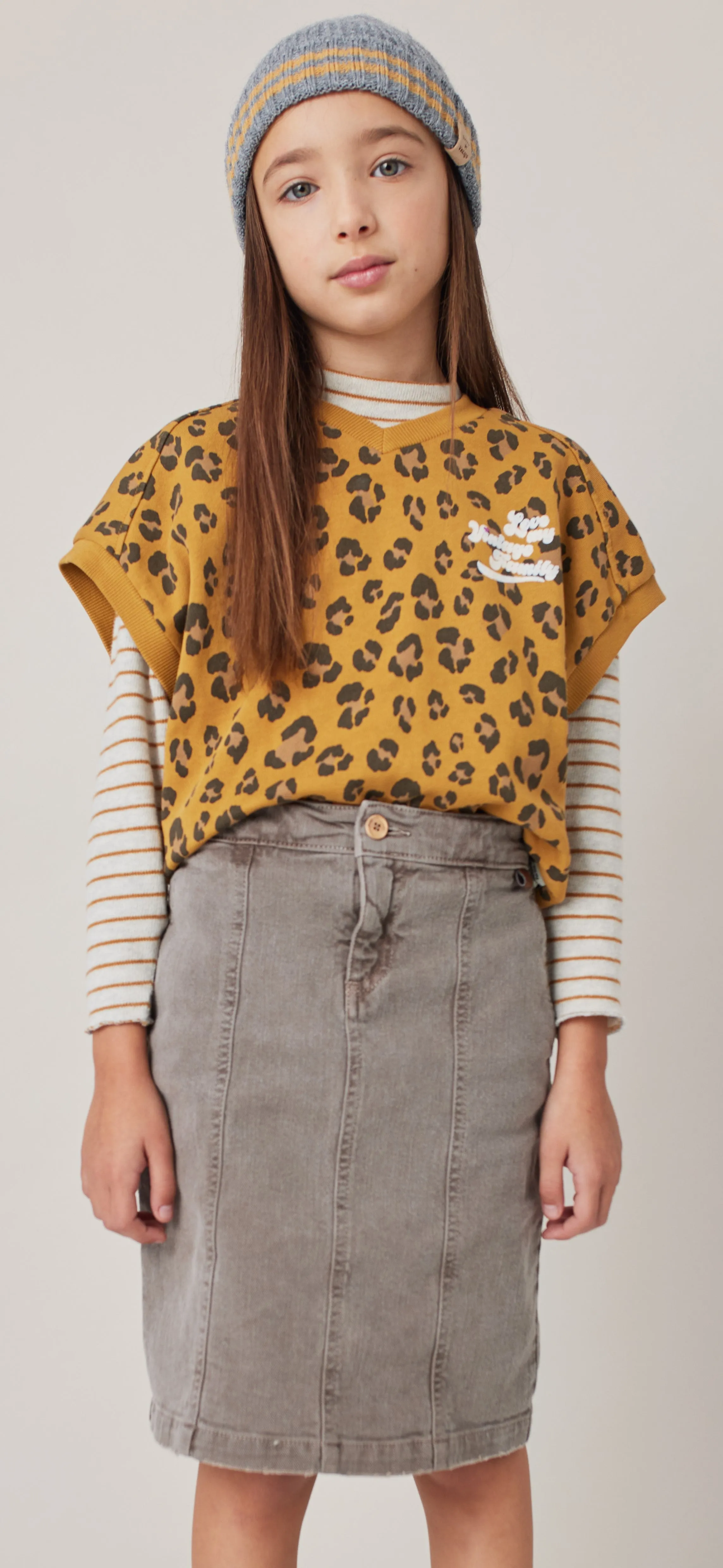 Grey  denim skirt by Tocoto Vintage