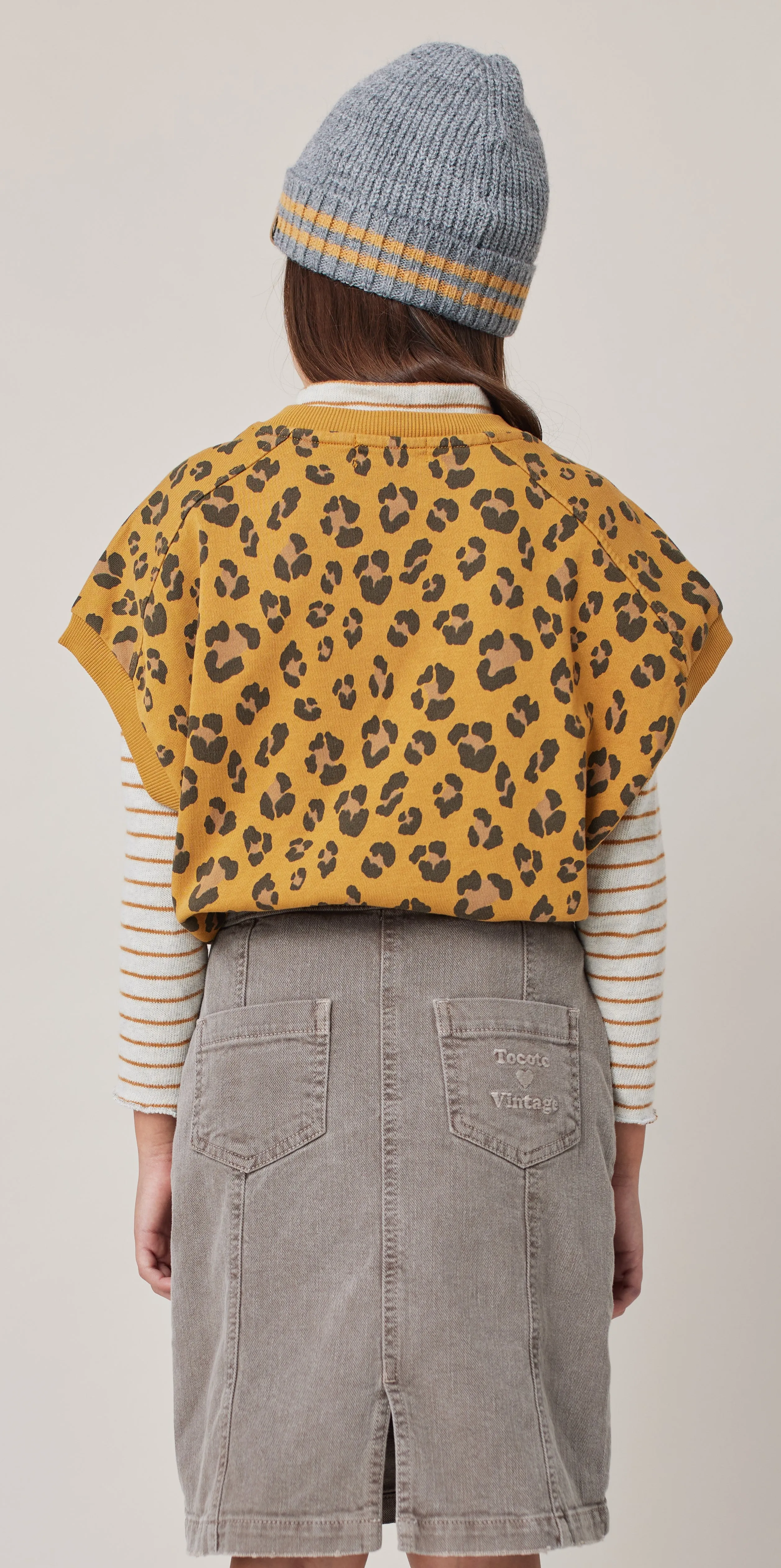 Grey  denim skirt by Tocoto Vintage