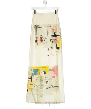 H&M Studio Beige Denim Skirt / Light Beige/basquiat UK XS