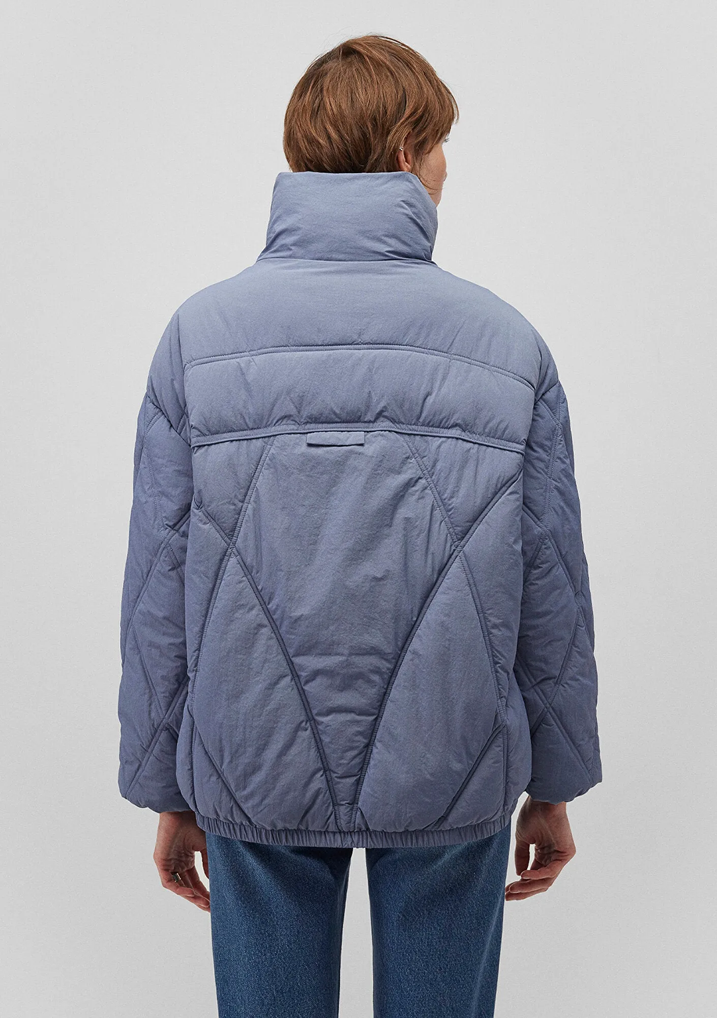 High Collar Blue Jacket