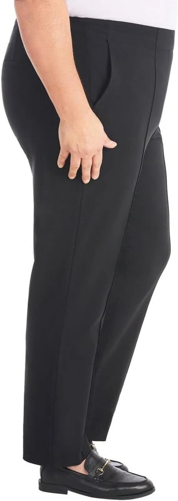Hilary Radley Womens Ponte Pull-On Mid Rise Slim Leg Pants 1797446
