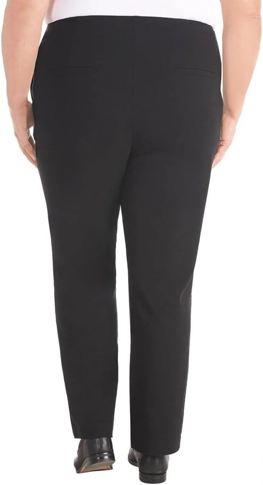 Hilary Radley Womens Ponte Pull-On Mid Rise Slim Leg Pants 1797446