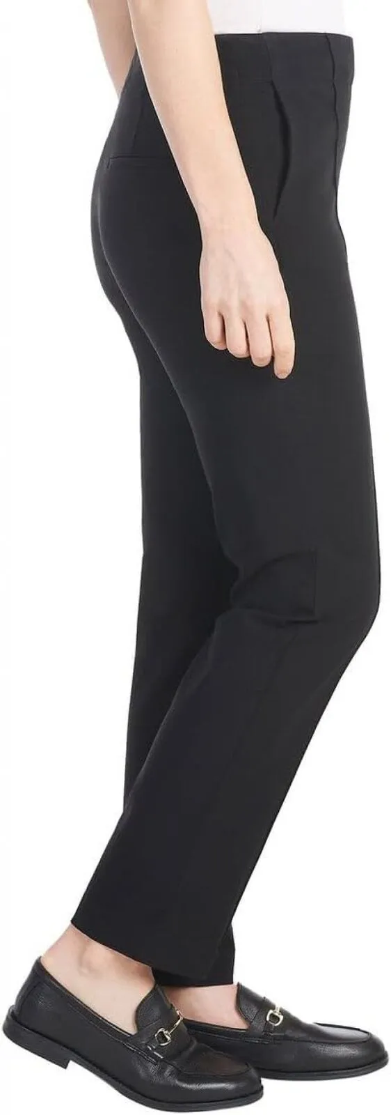 Hilary Radley Womens Ponte Pull-On Mid Rise Slim Leg Pants 1797446