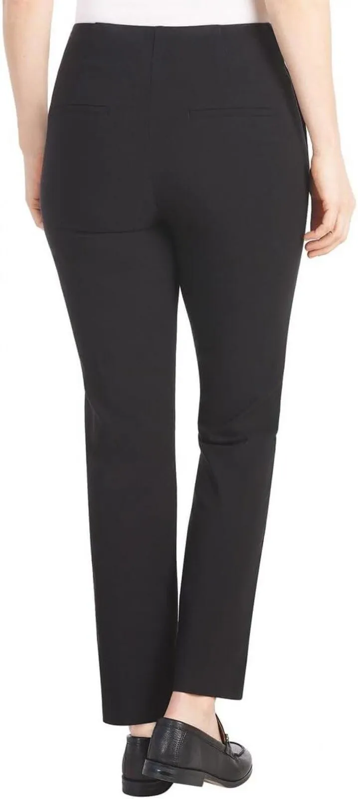 Hilary Radley Womens Ponte Pull-On Mid Rise Slim Leg Pants 1797446