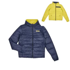Hugo Boss Kids Reversible Down Puffer Jacket Navy/Yellow J26487-99C