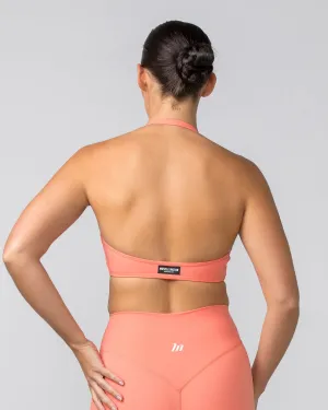 Hype Halter Bralette - Peach Pink