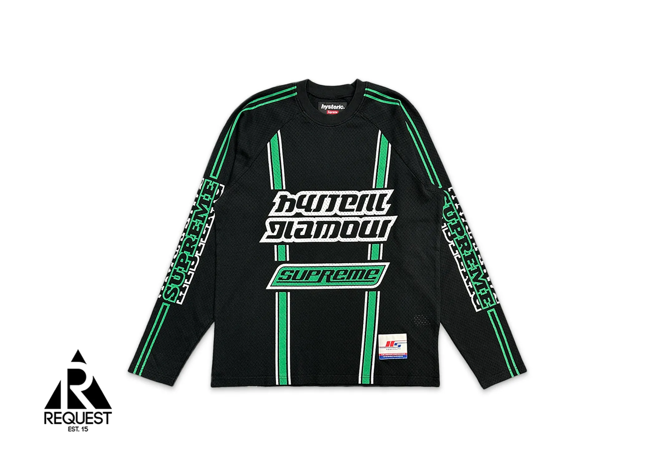 Hysteric Glamour Mesh Long-Sleeve Jersey "Black/Green"