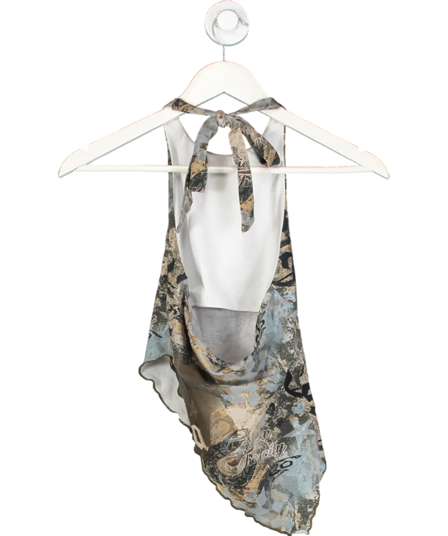 I.AM.GIA Green Theda Star Halter Neck Top UK XS