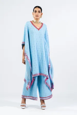 Ice Blue Kaftan Set