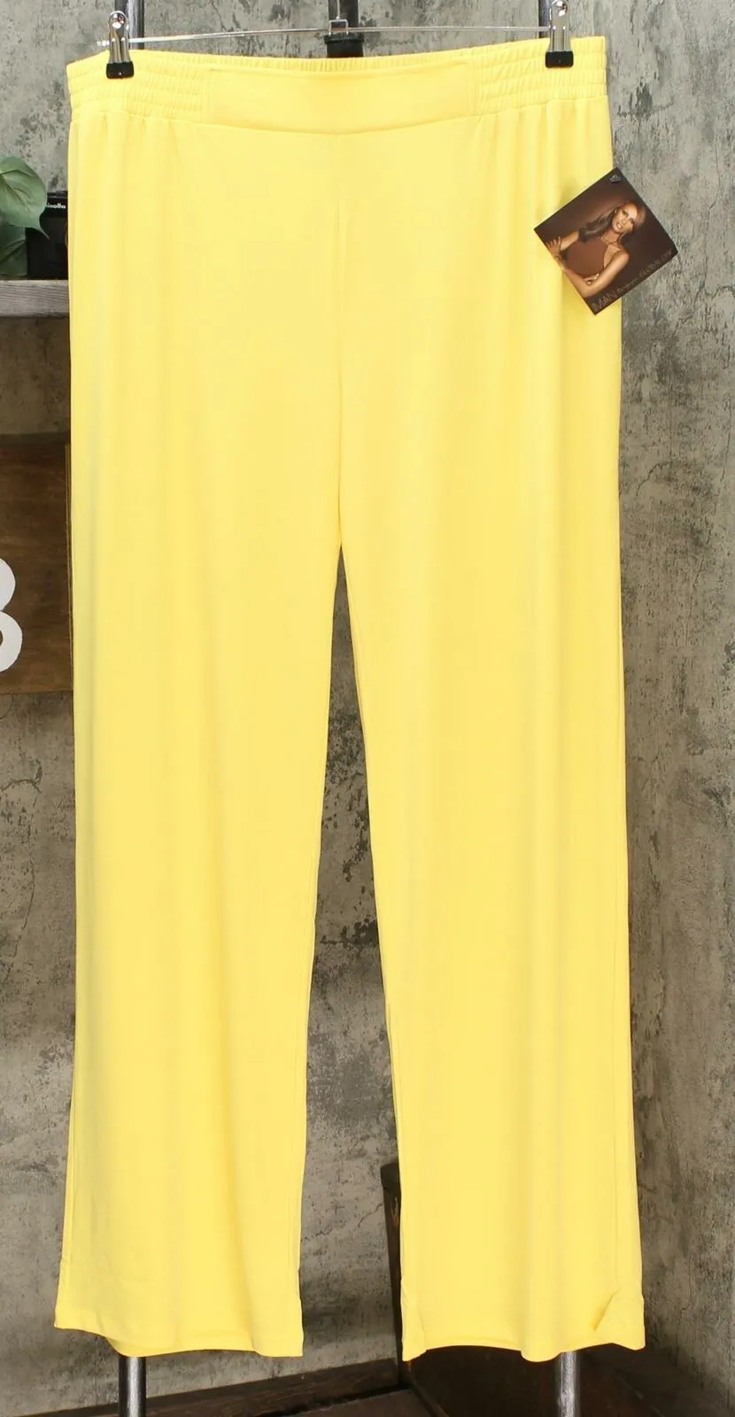 IMAN Women's Tall  2 Pairs Global Chic Luxury Resort Palazzo Pants