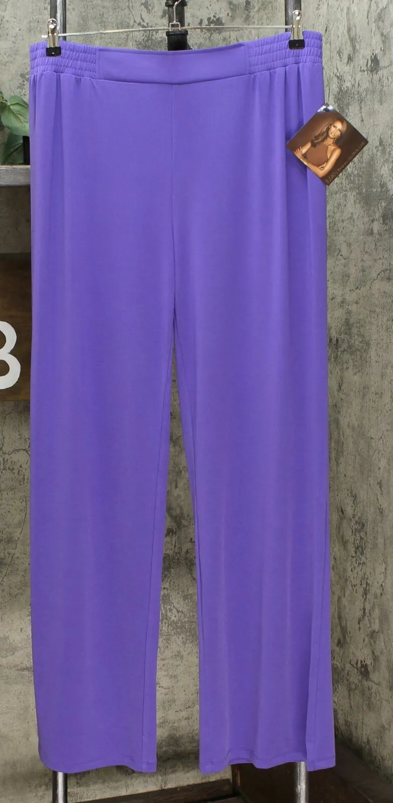 IMAN Women's Tall  2 Pairs Global Chic Luxury Resort Palazzo Pants