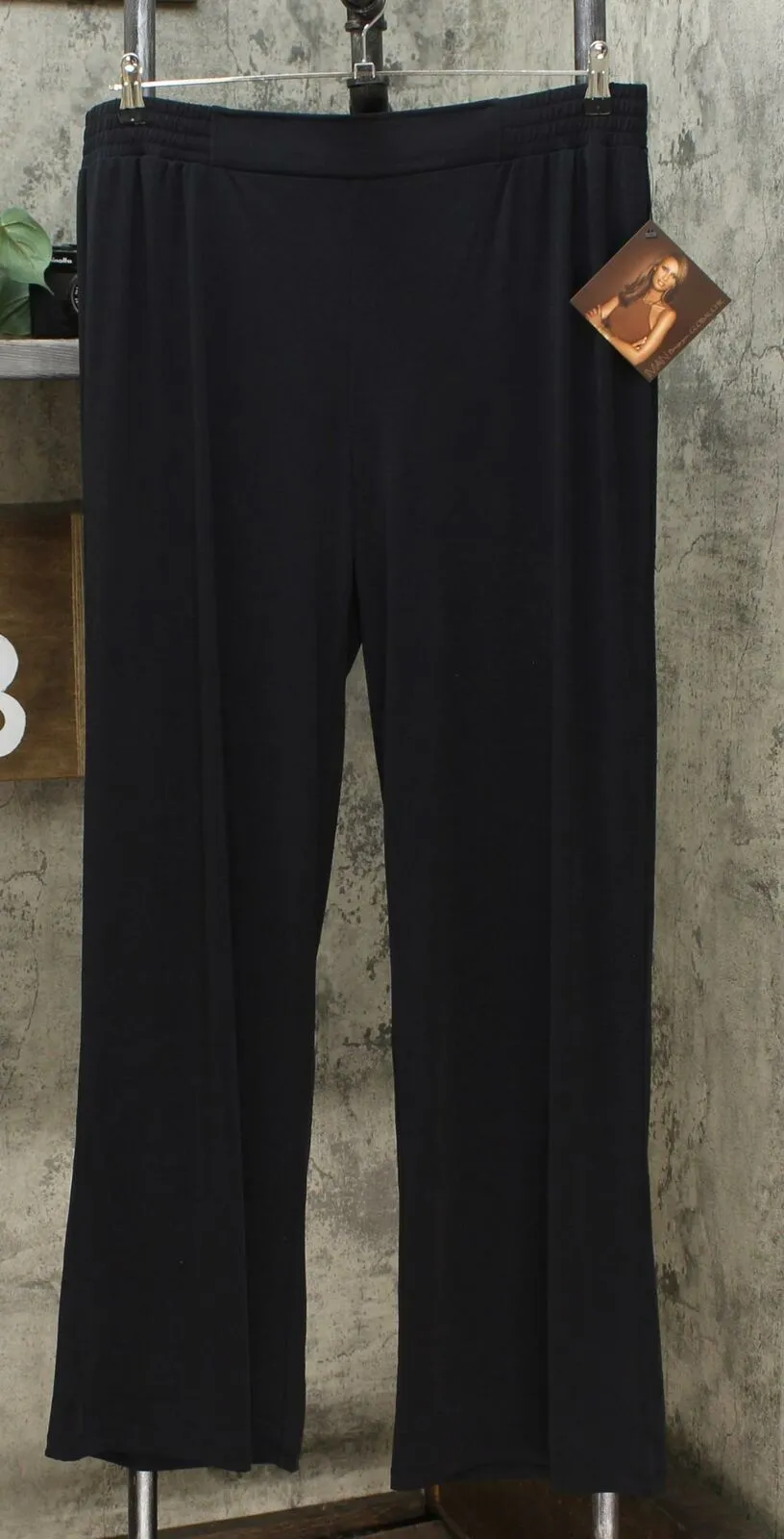 IMAN Women's Tall  2 Pairs Global Chic Luxury Resort Palazzo Pants