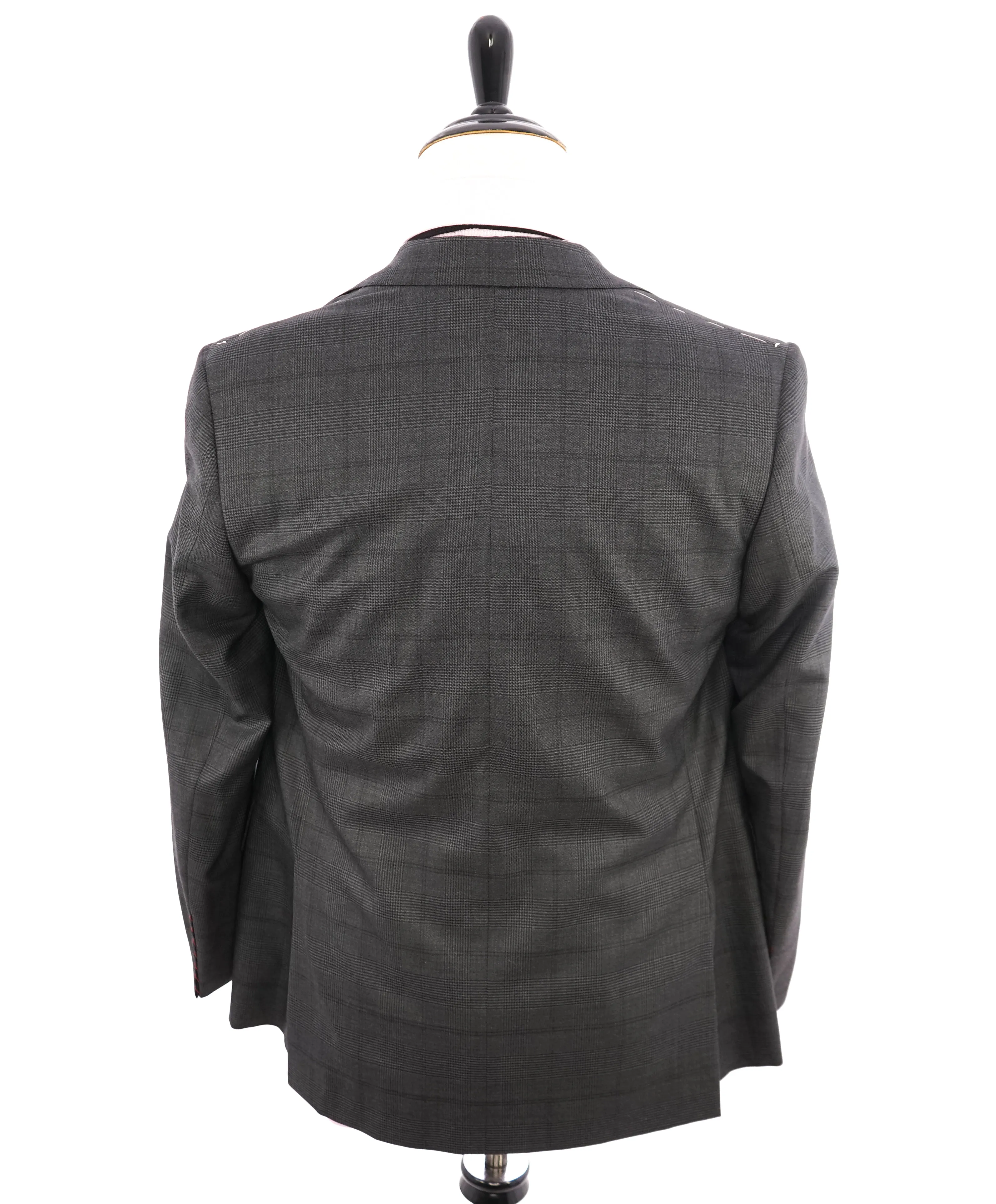 ISAIA - Prince of Wales Gray "BASE SANITA" LOGO *Custom 1/1* SLIM Suit - 38R