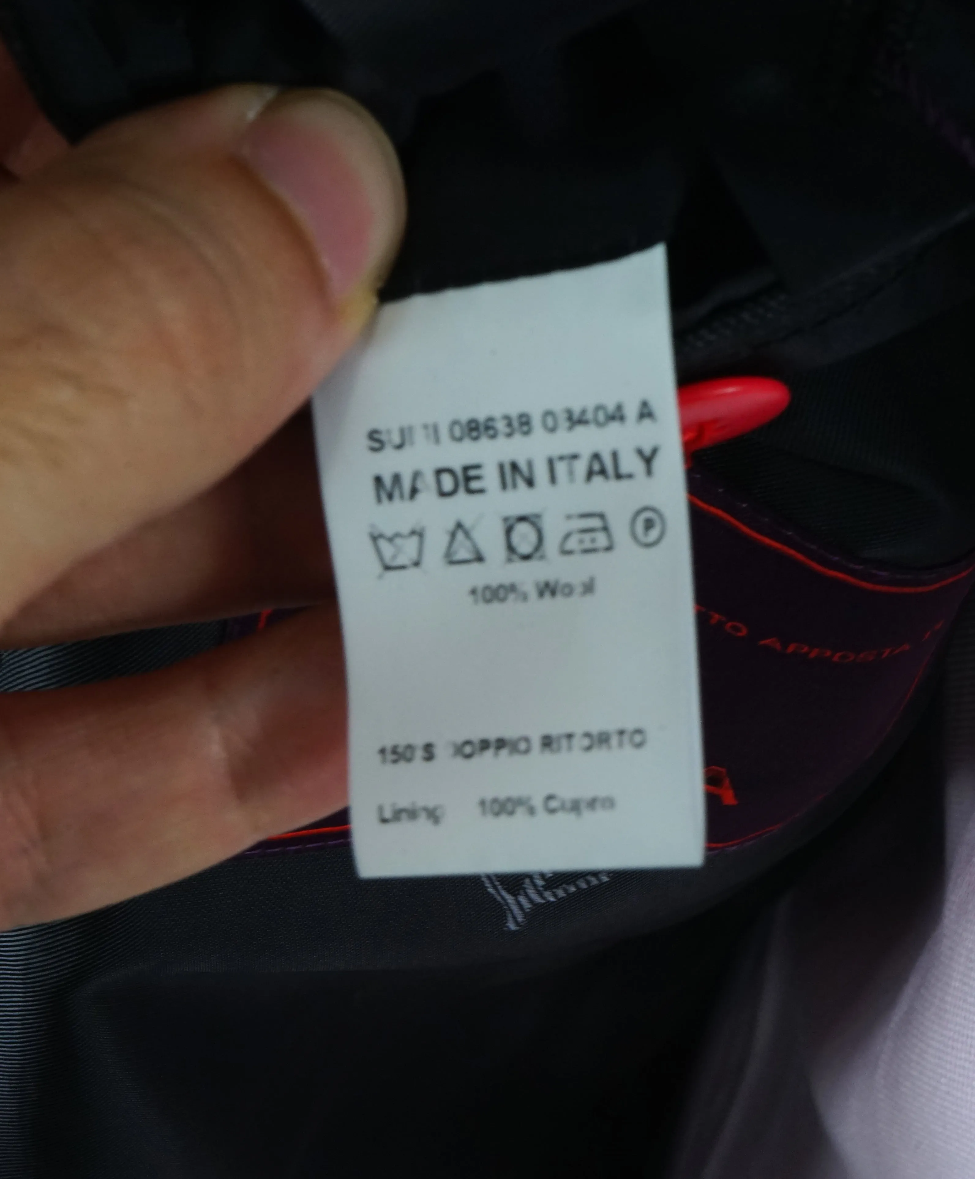 ISAIA - Prince of Wales Gray "BASE SANITA" LOGO *Custom 1/1* SLIM Suit - 38R