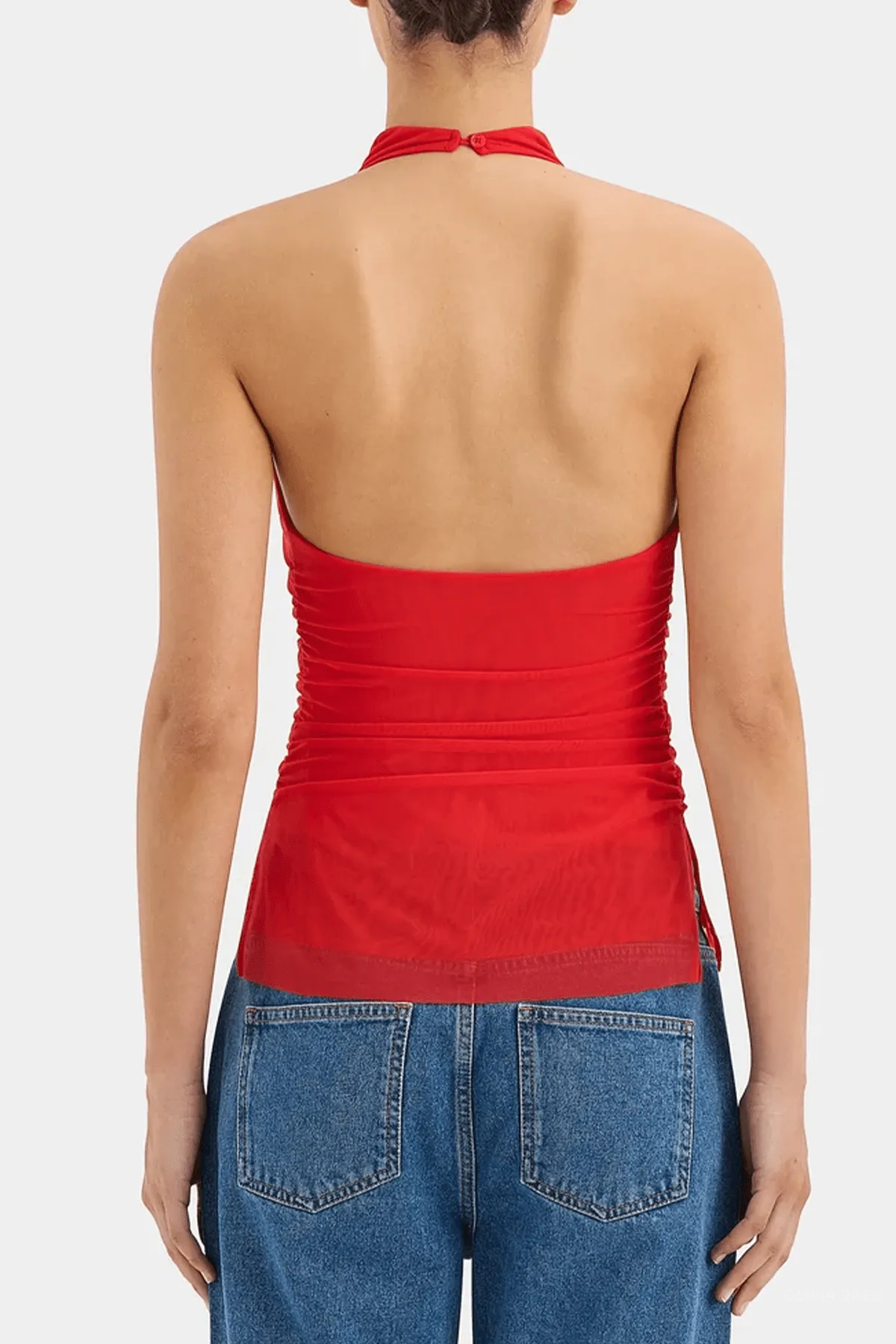 Jacques Mesh Halter Top in Pomelo