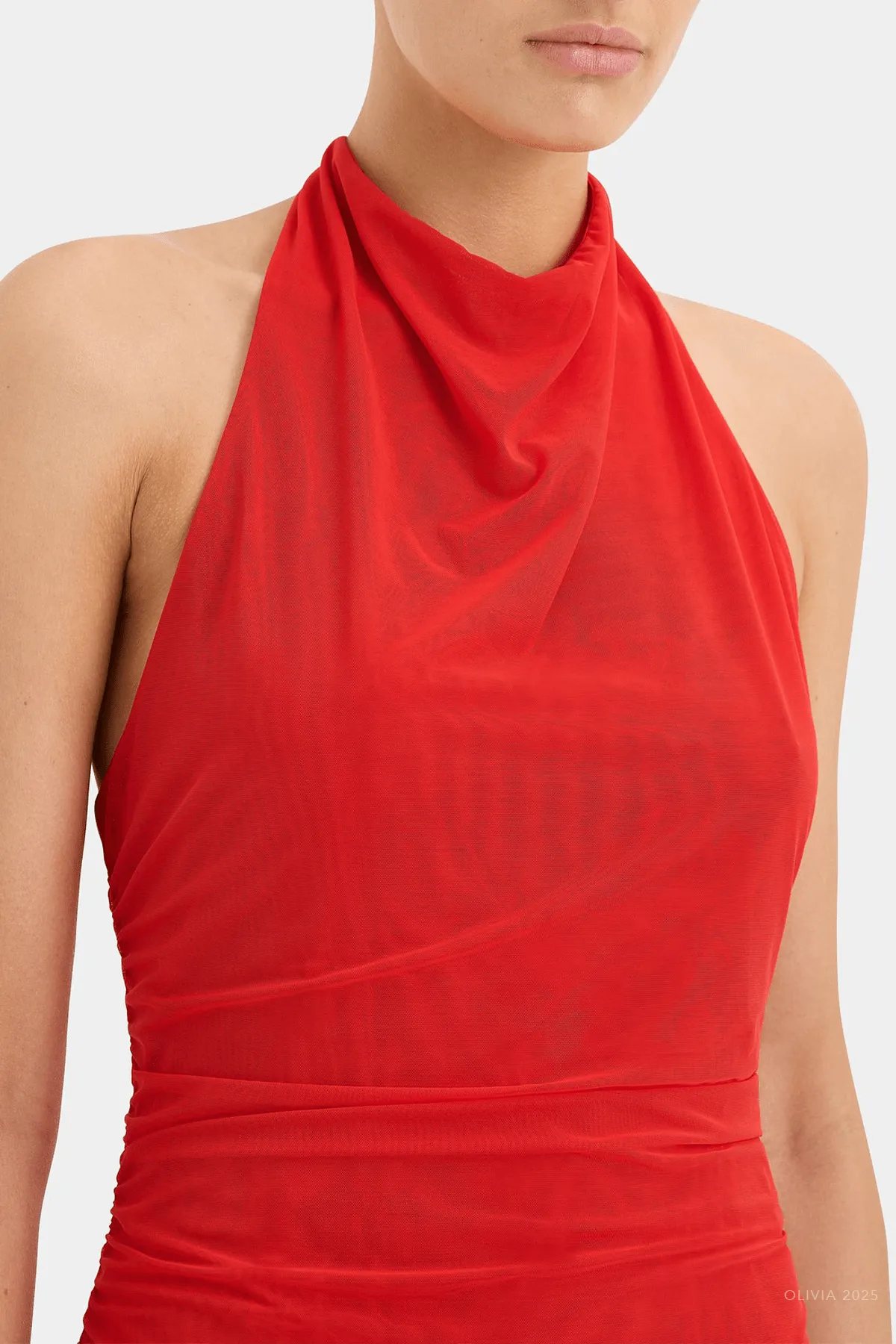 Jacques Mesh Halter Top in Pomelo