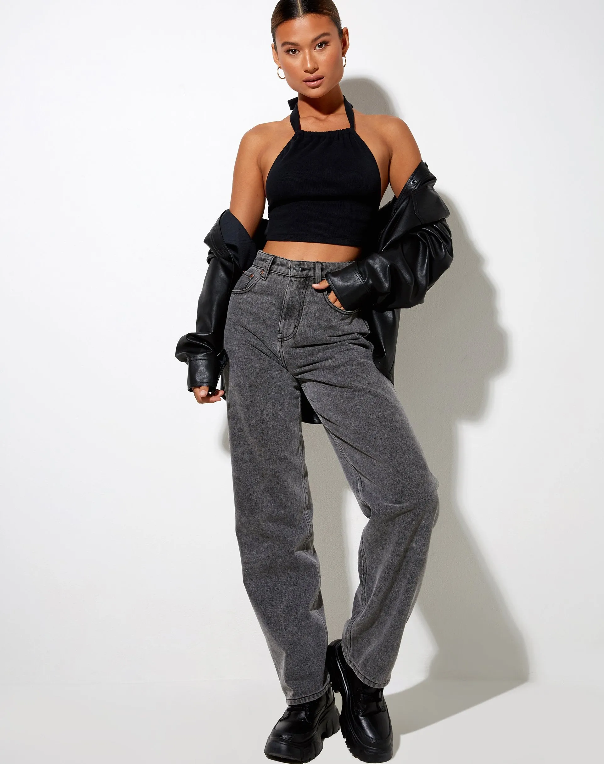 Jica Crop Top in Black
